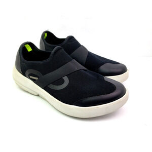 Oofos OOmg Eezee Low Mens Size 13 Black Slip On Recovery Comfort Sneaker Shoes
